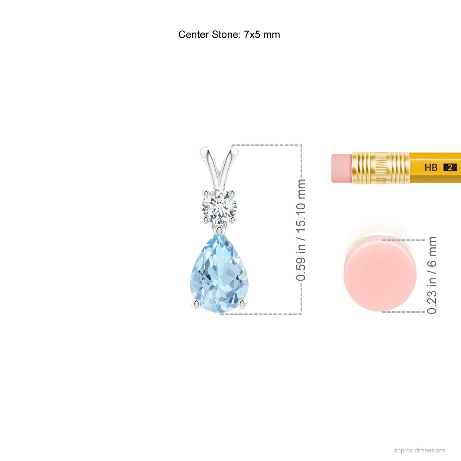 AAA - Aquamarine / 0.66 CT / 14 KT White Gold