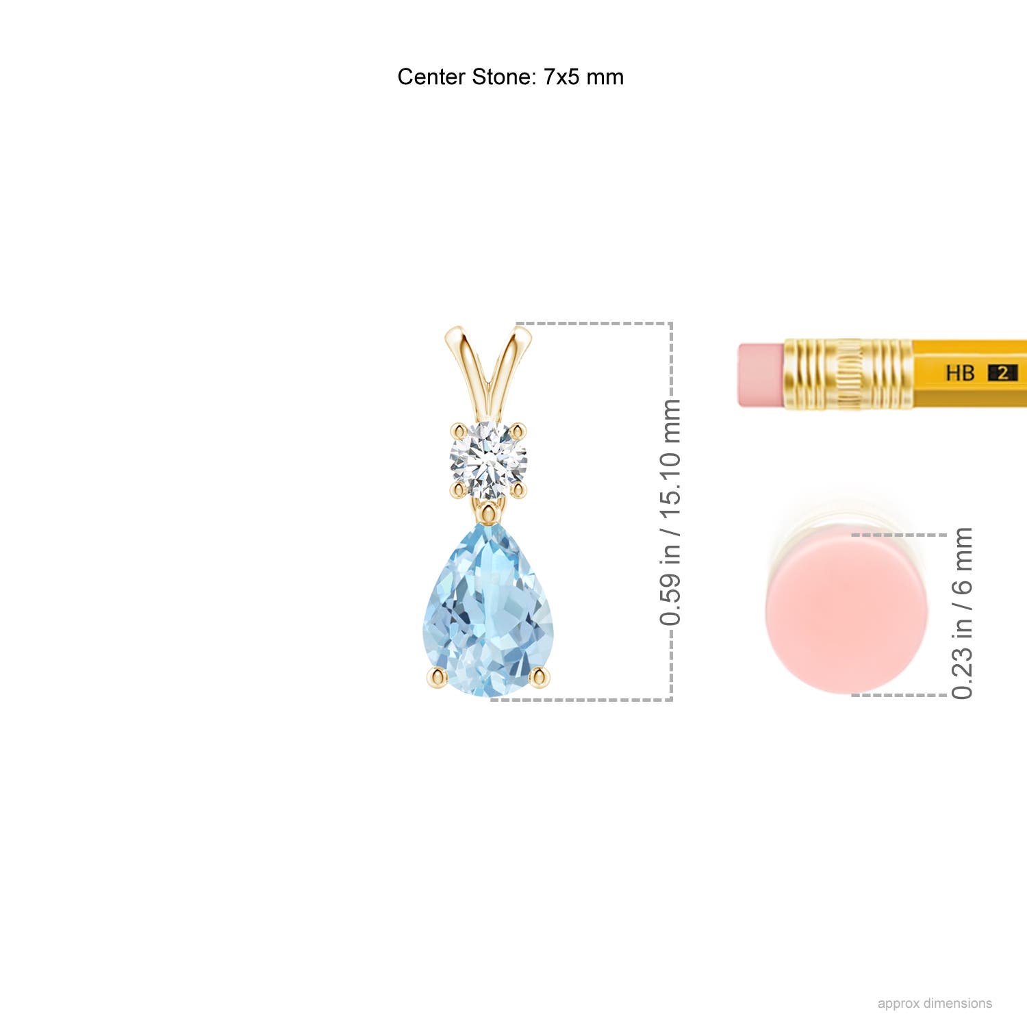 AAA - Aquamarine / 0.66 CT / 14 KT Yellow Gold