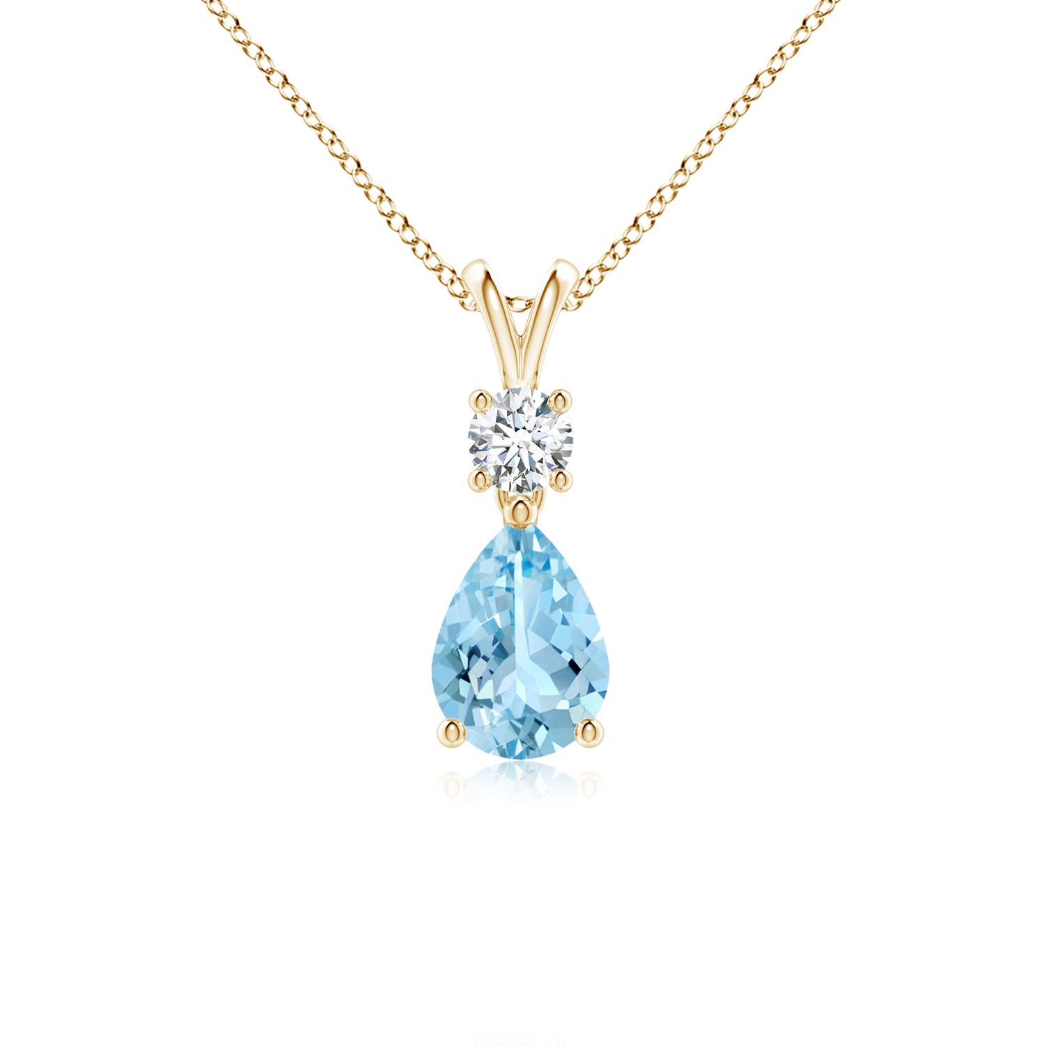 AAAA - Aquamarine / 0.66 CT / 14 KT Yellow Gold