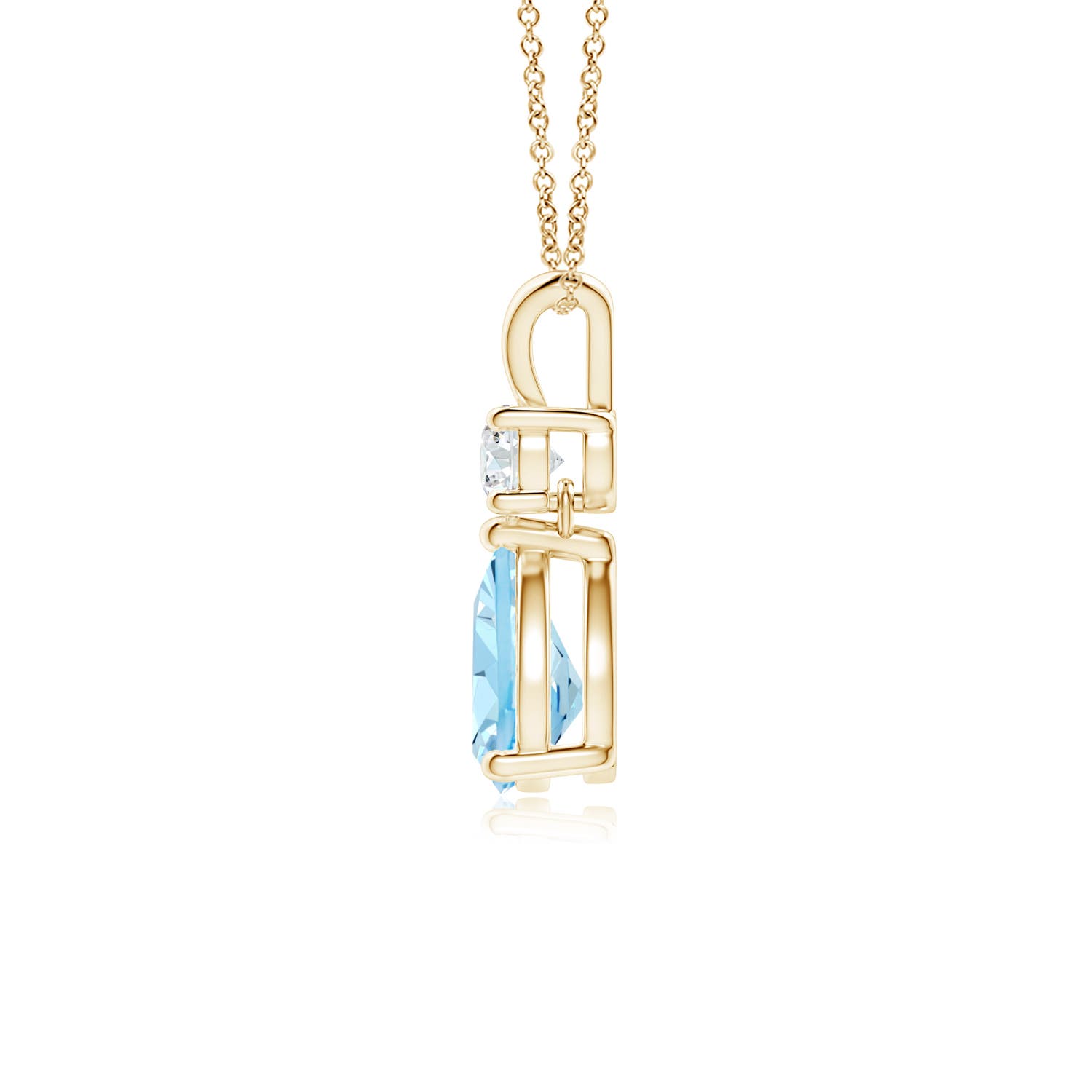 AAAA - Aquamarine / 0.66 CT / 14 KT Yellow Gold