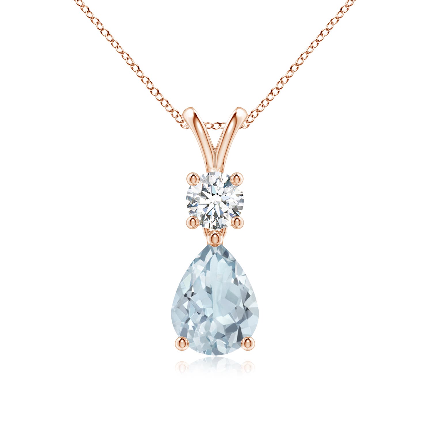 A - Aquamarine / 1.08 CT / 14 KT Rose Gold