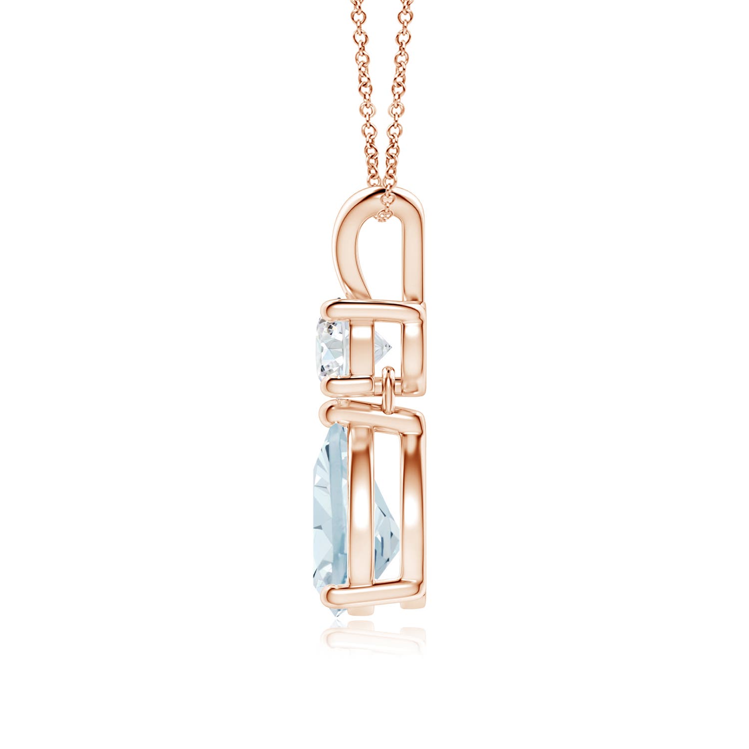 A - Aquamarine / 1.08 CT / 14 KT Rose Gold