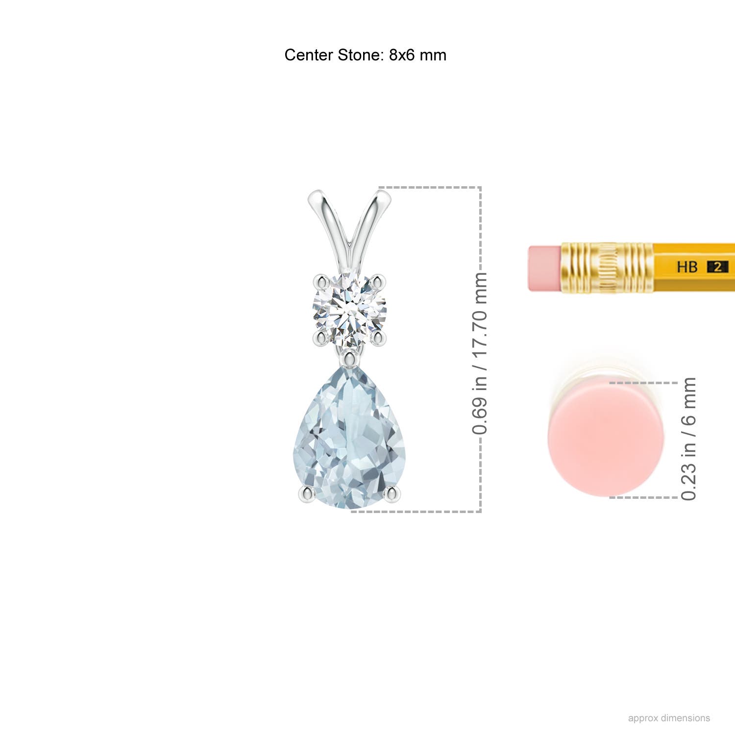 A - Aquamarine / 1.08 CT / 14 KT White Gold