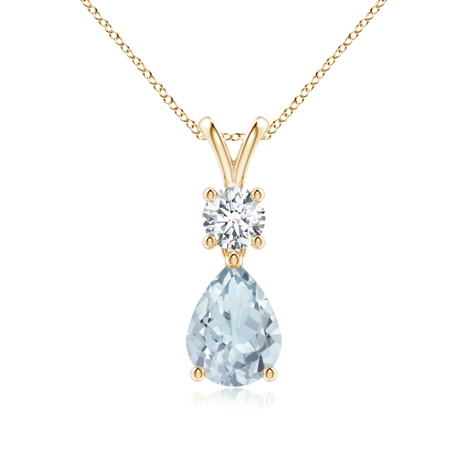 A - Aquamarine / 1.08 CT / 14 KT Yellow Gold