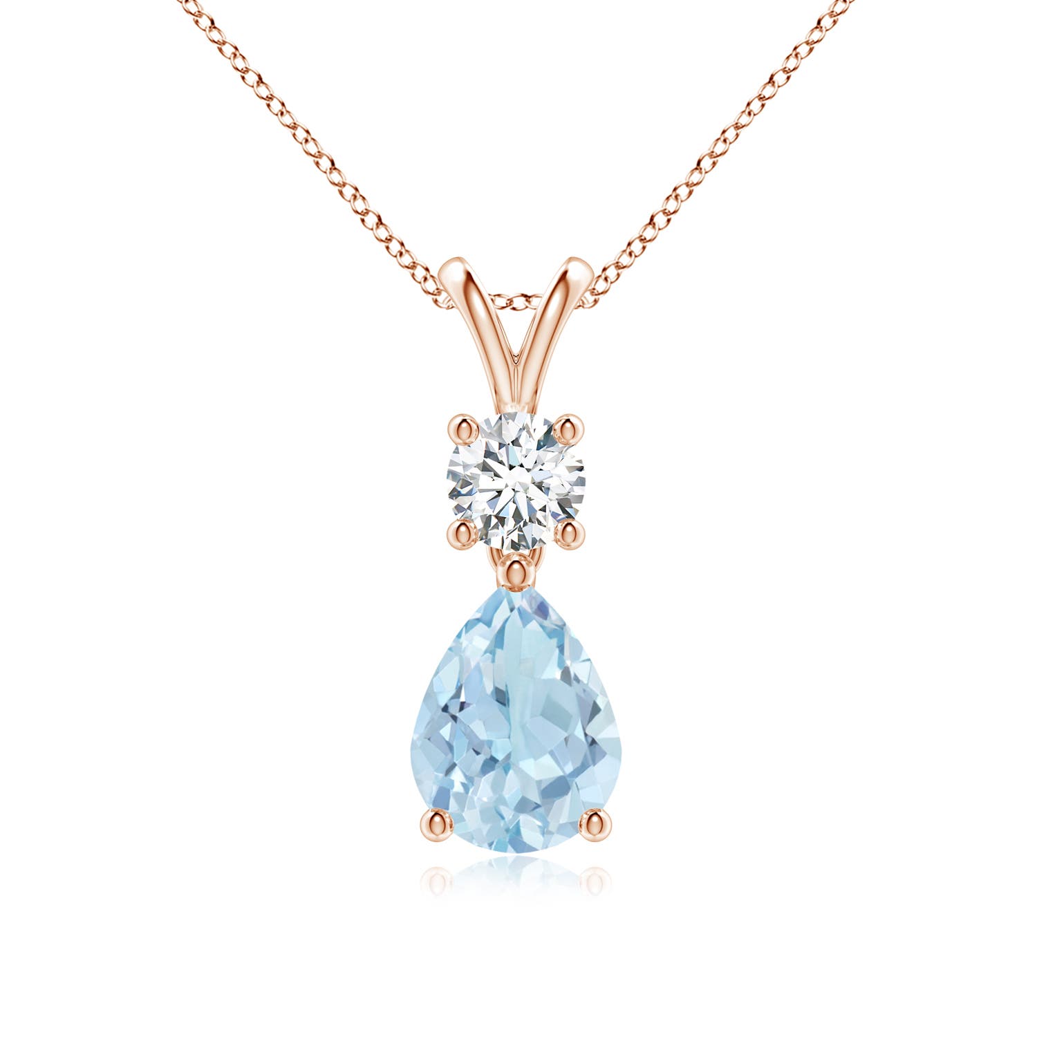 AA - Aquamarine / 1.08 CT / 14 KT Rose Gold