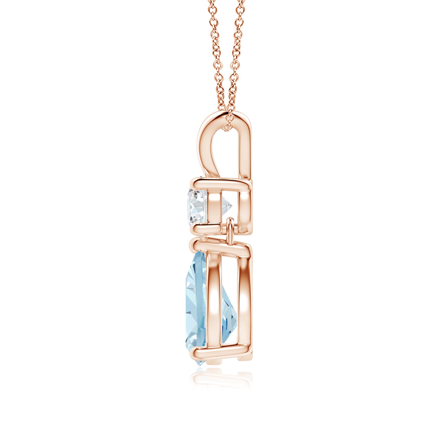 AA - Aquamarine / 1.08 CT / 14 KT Rose Gold