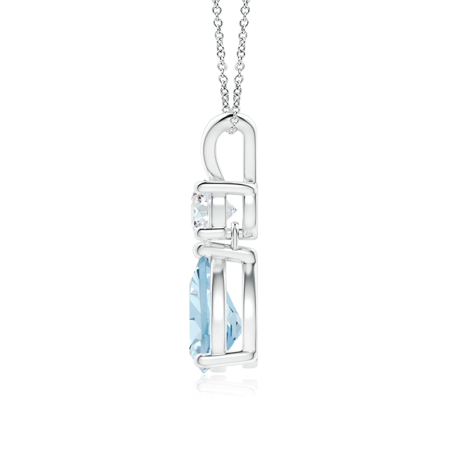 AA - Aquamarine / 1.08 CT / 14 KT White Gold