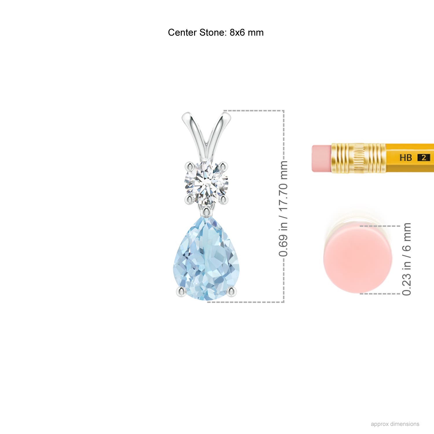 AA - Aquamarine / 1.08 CT / 14 KT White Gold