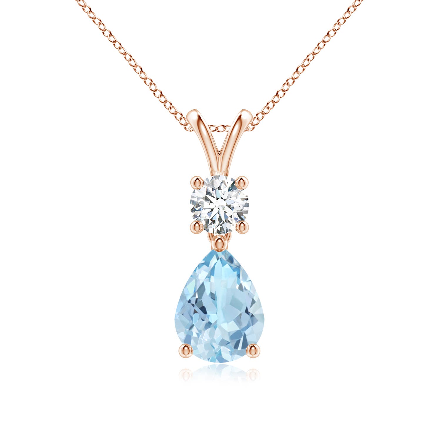 AAA - Aquamarine / 1.08 CT / 14 KT Rose Gold