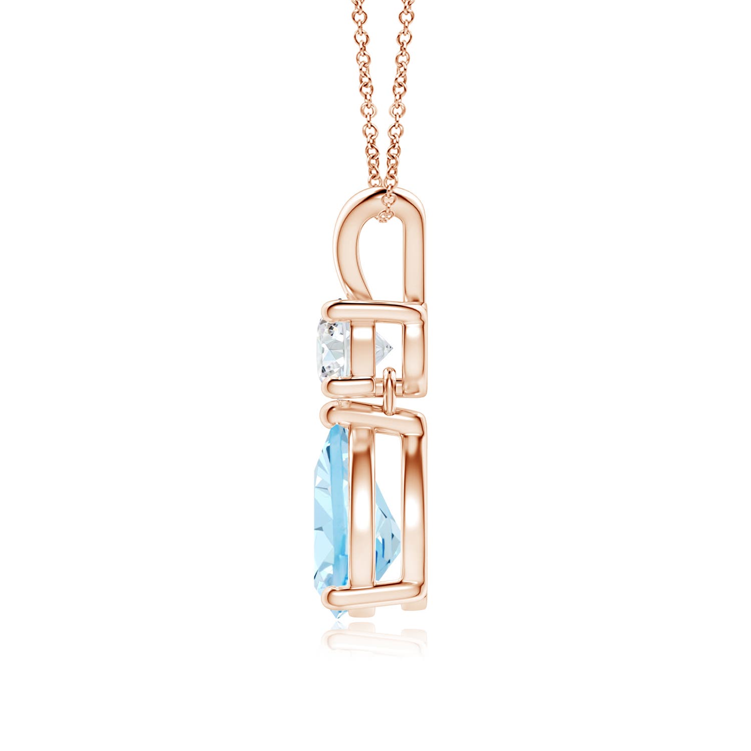 AAA - Aquamarine / 1.08 CT / 14 KT Rose Gold