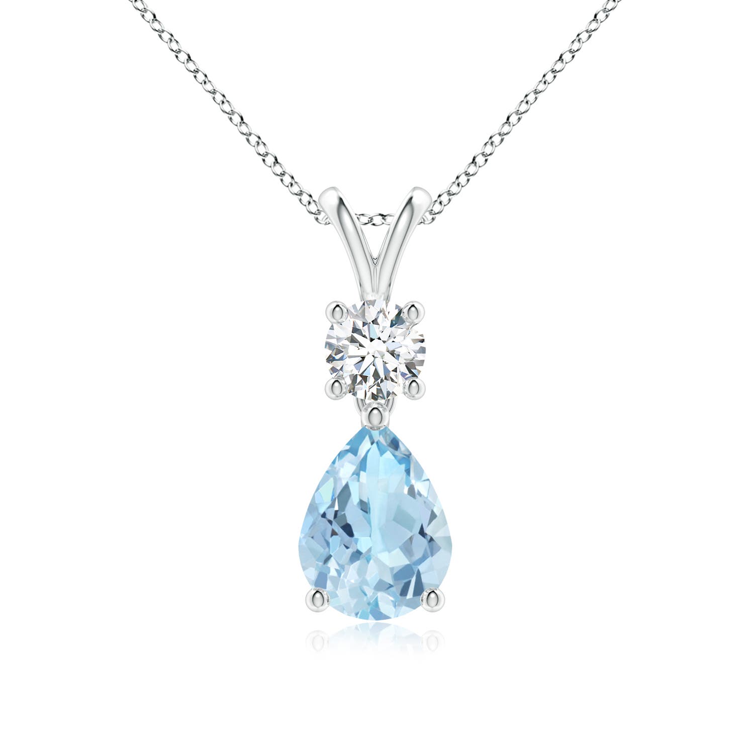 AAA - Aquamarine / 1.08 CT / 14 KT White Gold