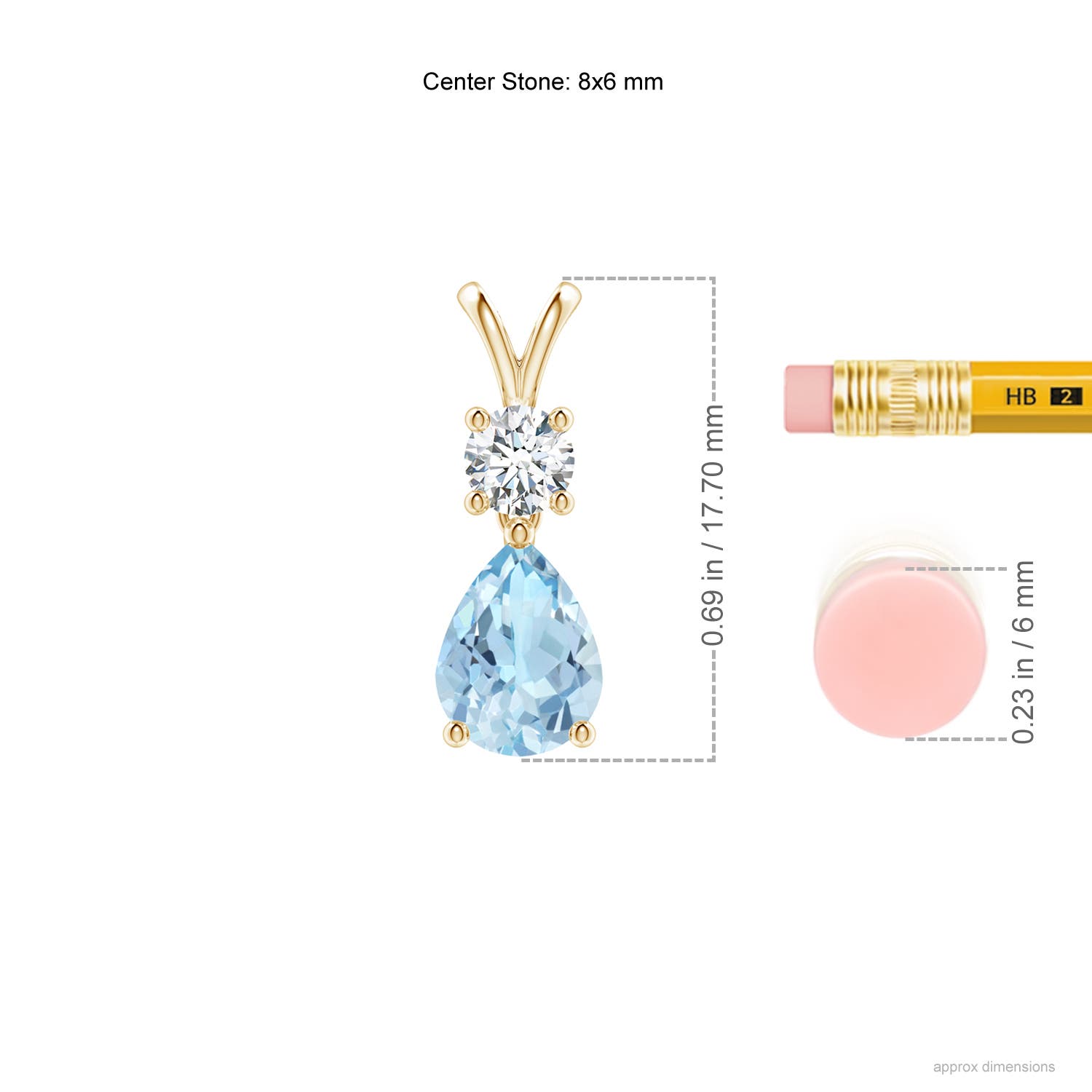 AAA - Aquamarine / 1.08 CT / 14 KT Yellow Gold