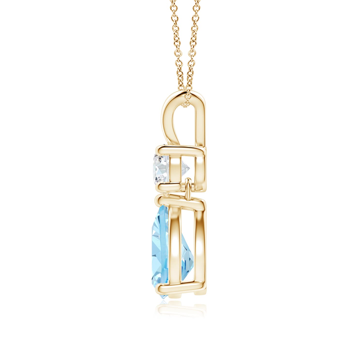 AAAA - Aquamarine / 1.08 CT / 14 KT Yellow Gold