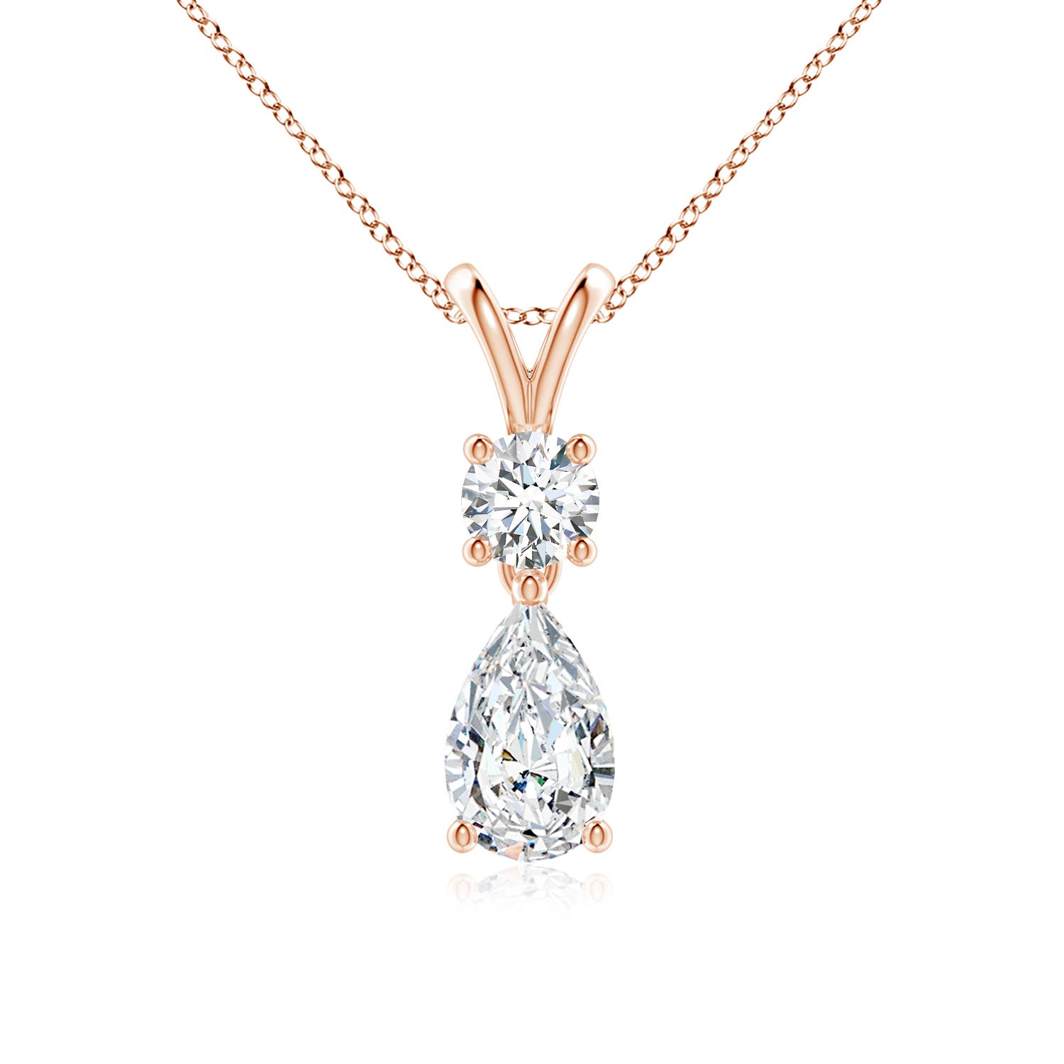 G, VS2 / 0.99 CT / 14 KT Rose Gold