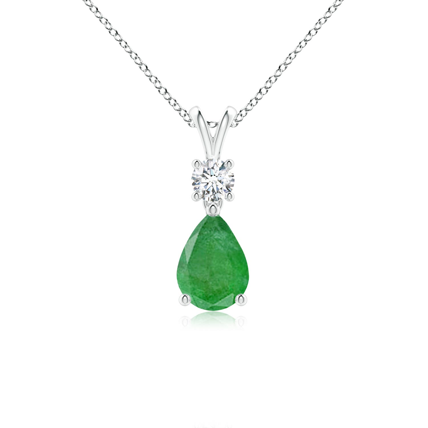 A - Emerald / 0.71 CT / 14 KT White Gold