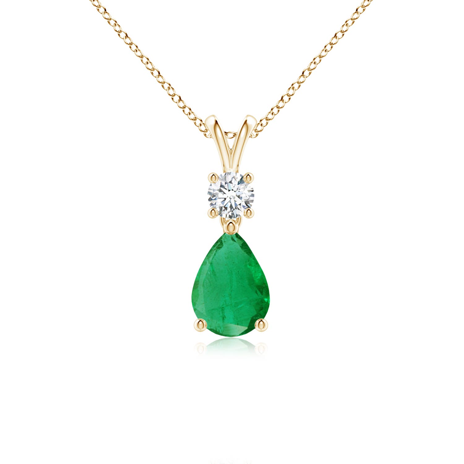 AA - Emerald / 0.71 CT / 14 KT Yellow Gold