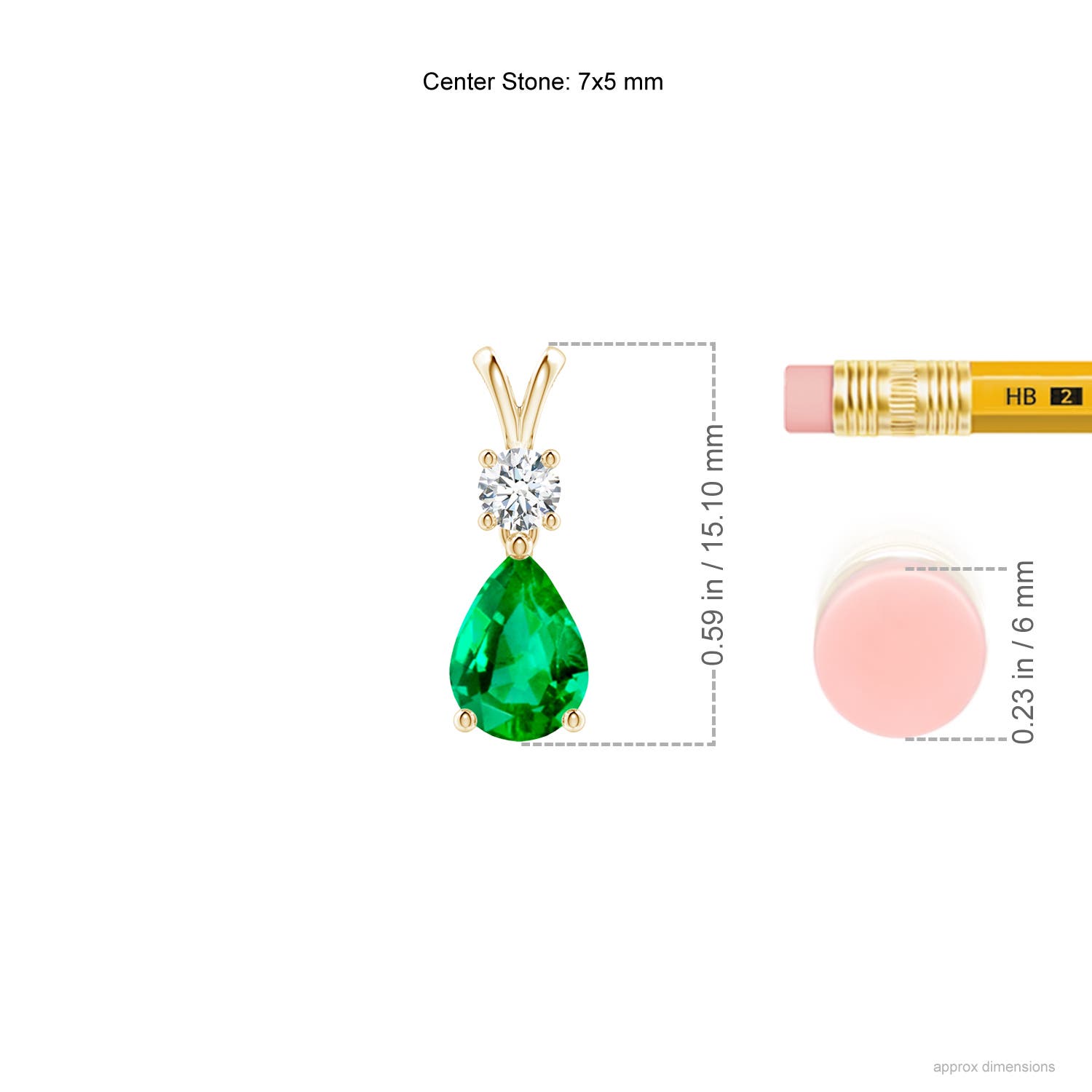 AAA - Emerald / 0.71 CT / 14 KT Yellow Gold