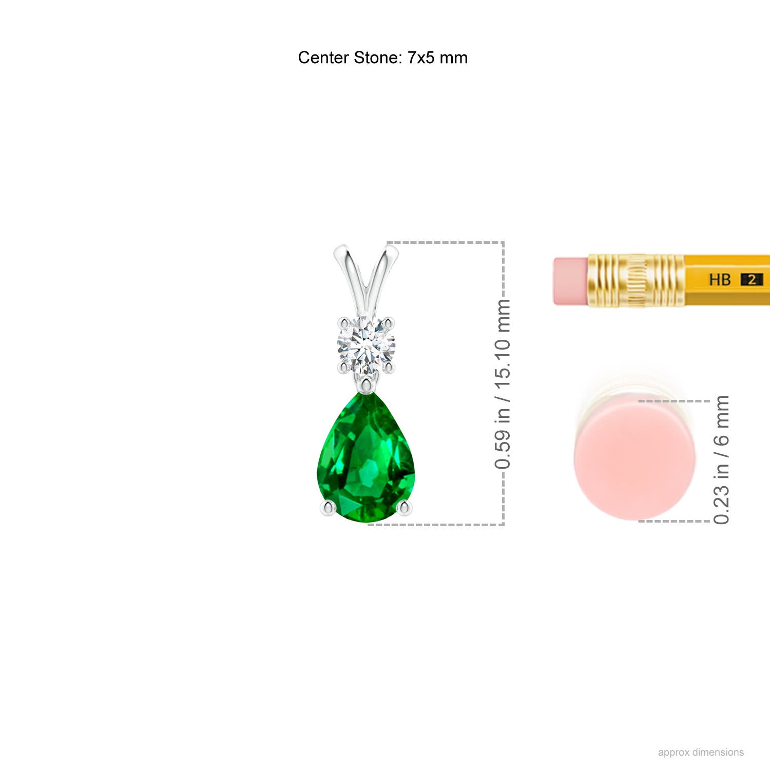 AAAA - Emerald / 0.71 CT / 14 KT White Gold