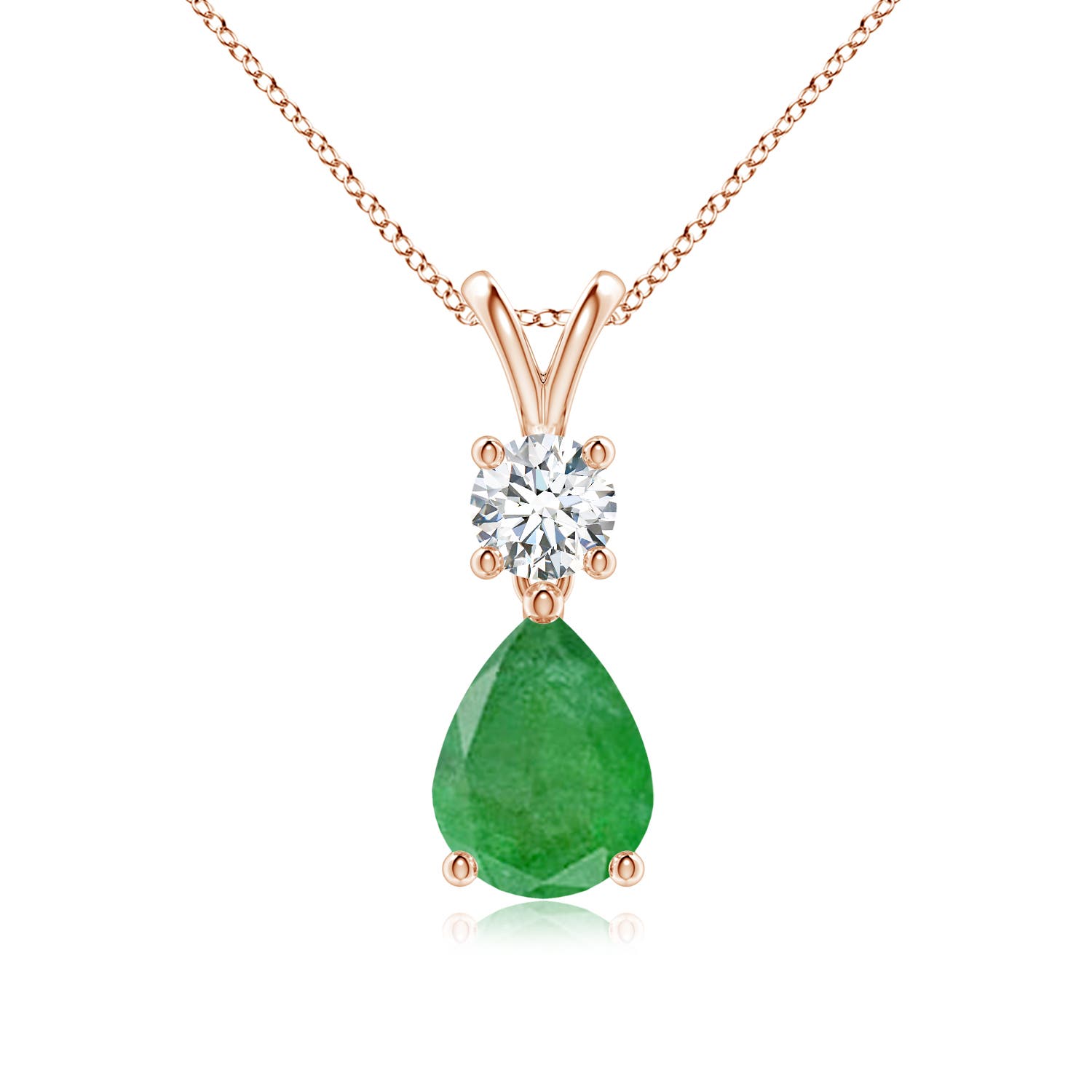 A - Emerald / 1.18 CT / 14 KT Rose Gold