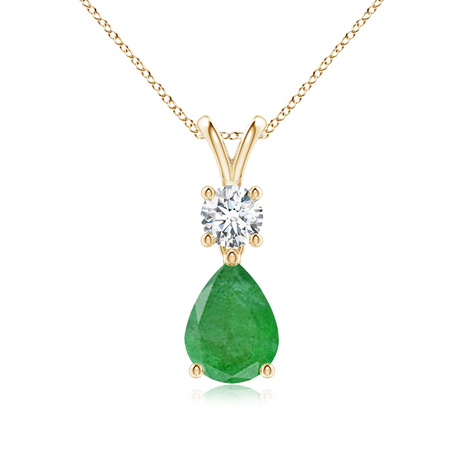 A - Emerald / 1.18 CT / 14 KT Yellow Gold