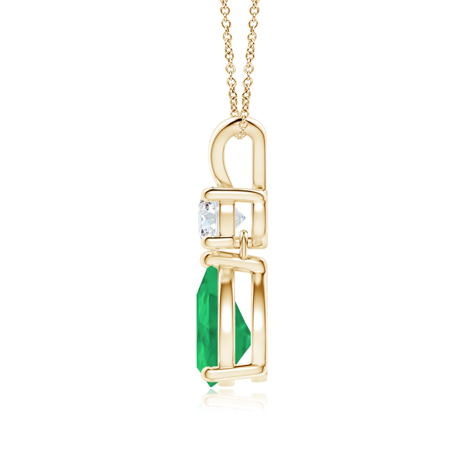 A - Emerald / 1.18 CT / 14 KT Yellow Gold