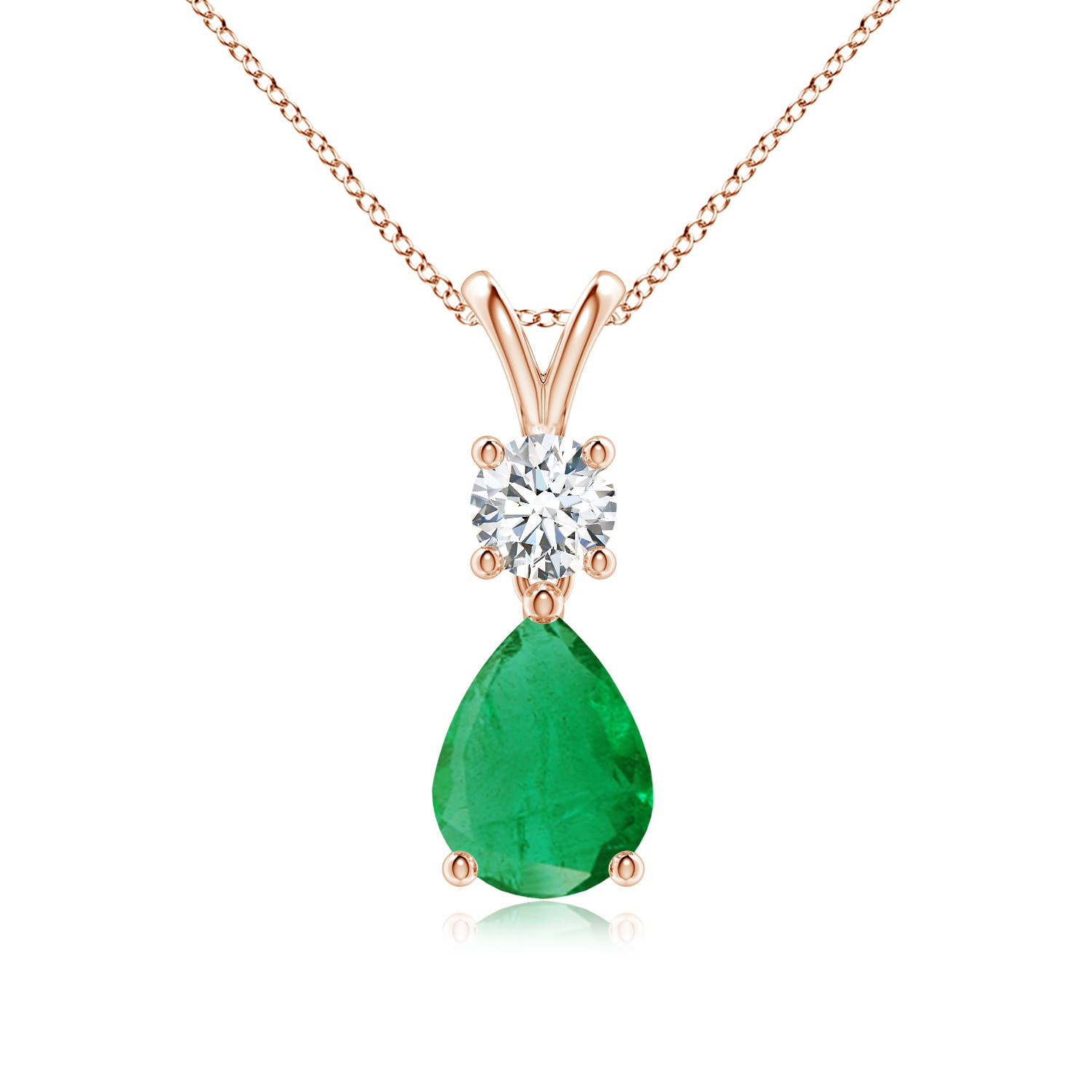 AA - Emerald / 1.18 CT / 14 KT Rose Gold