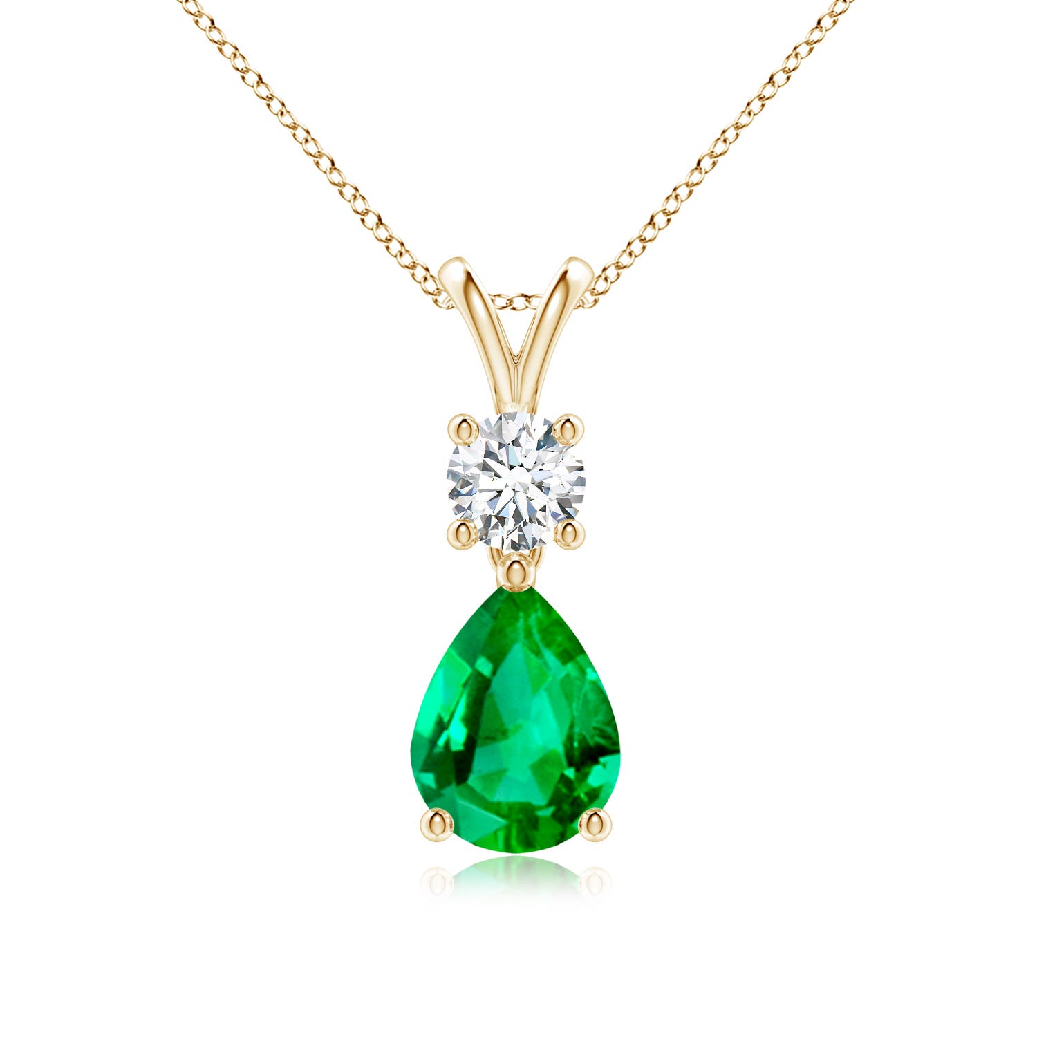 AAA - Emerald / 1.18 CT / 14 KT Yellow Gold