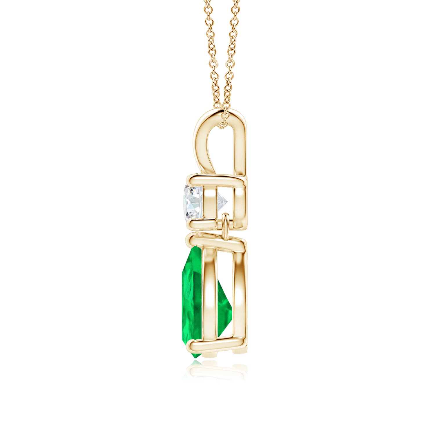 AAA - Emerald / 1.18 CT / 14 KT Yellow Gold