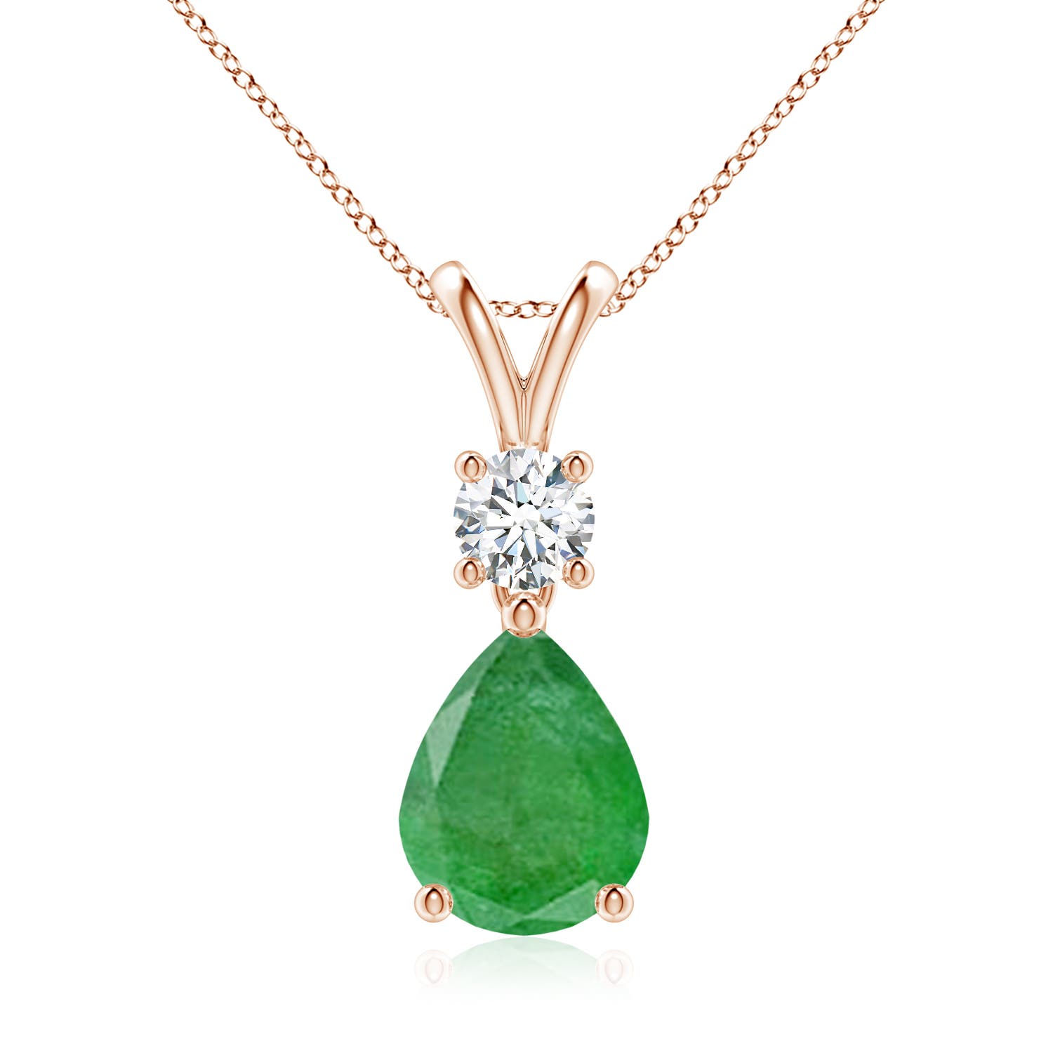 A - Emerald / 1.73 CT / 14 KT Rose Gold