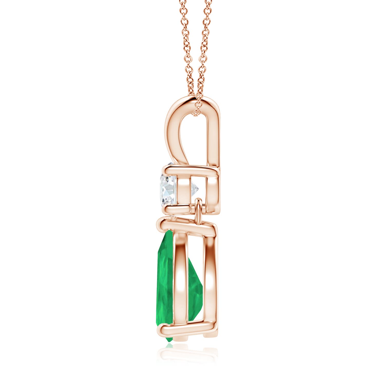 A - Emerald / 1.73 CT / 14 KT Rose Gold