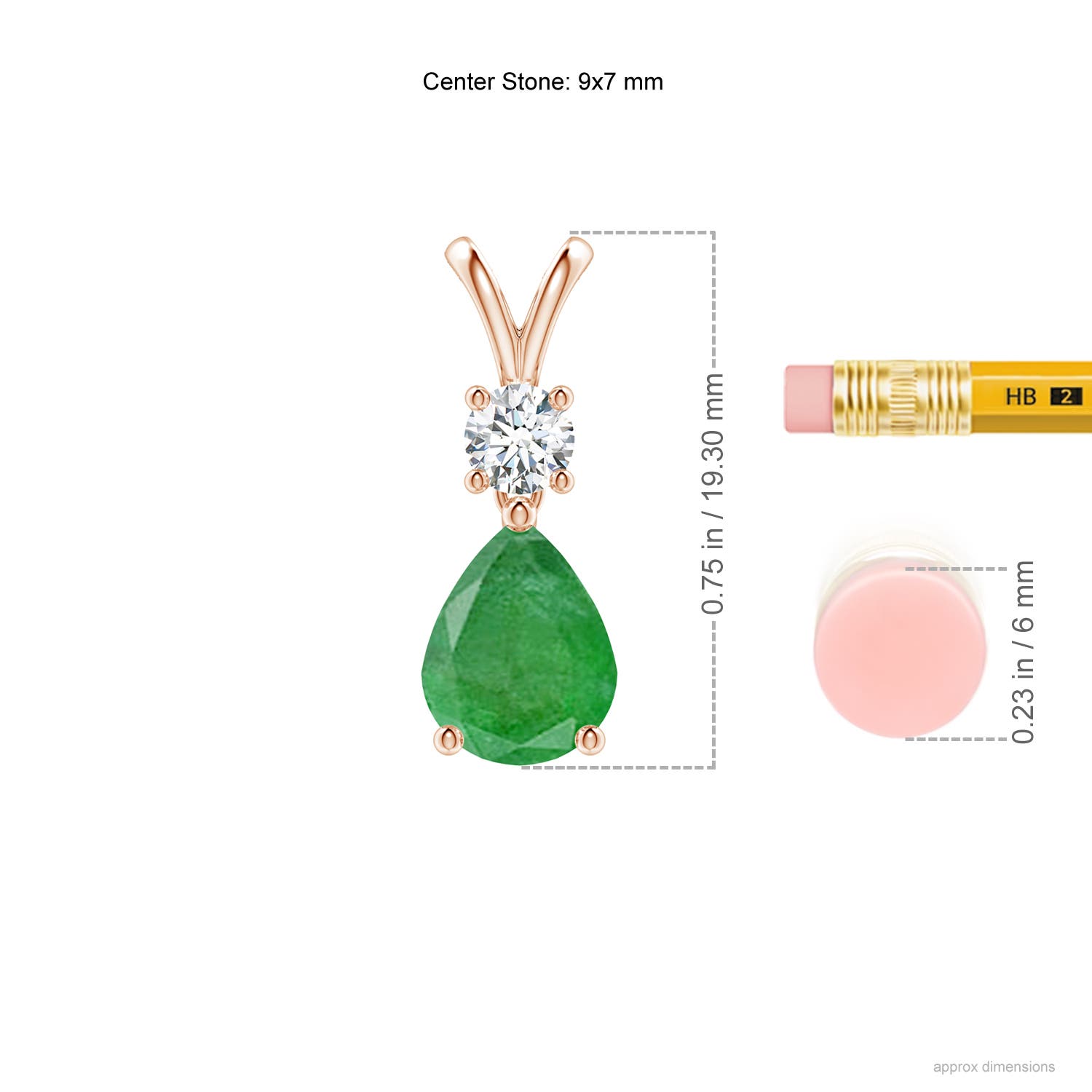 A - Emerald / 1.73 CT / 14 KT Rose Gold