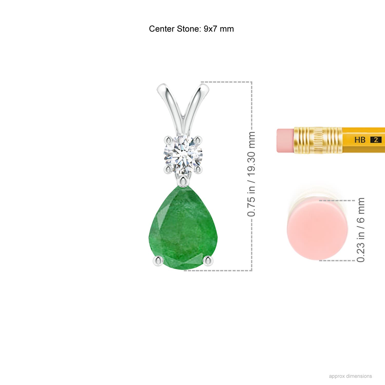 A - Emerald / 1.73 CT / 14 KT White Gold