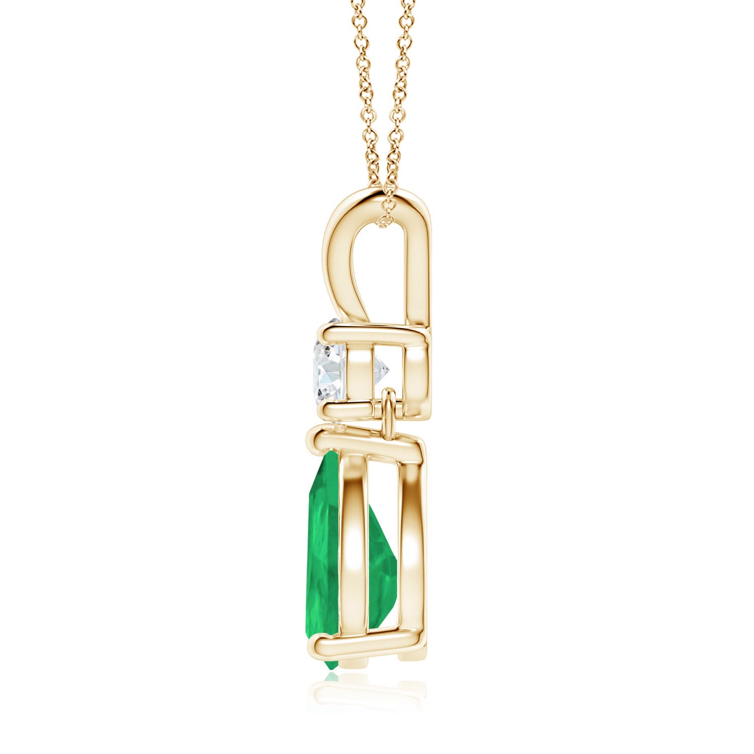 A - Emerald / 1.73 CT / 14 KT Yellow Gold