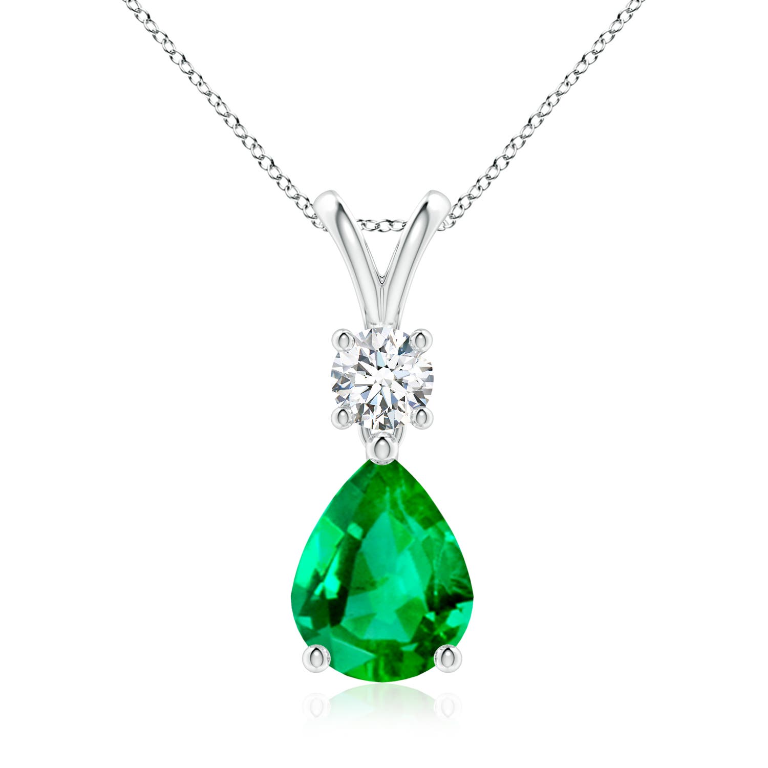 AAA - Emerald / 1.73 CT / 14 KT White Gold