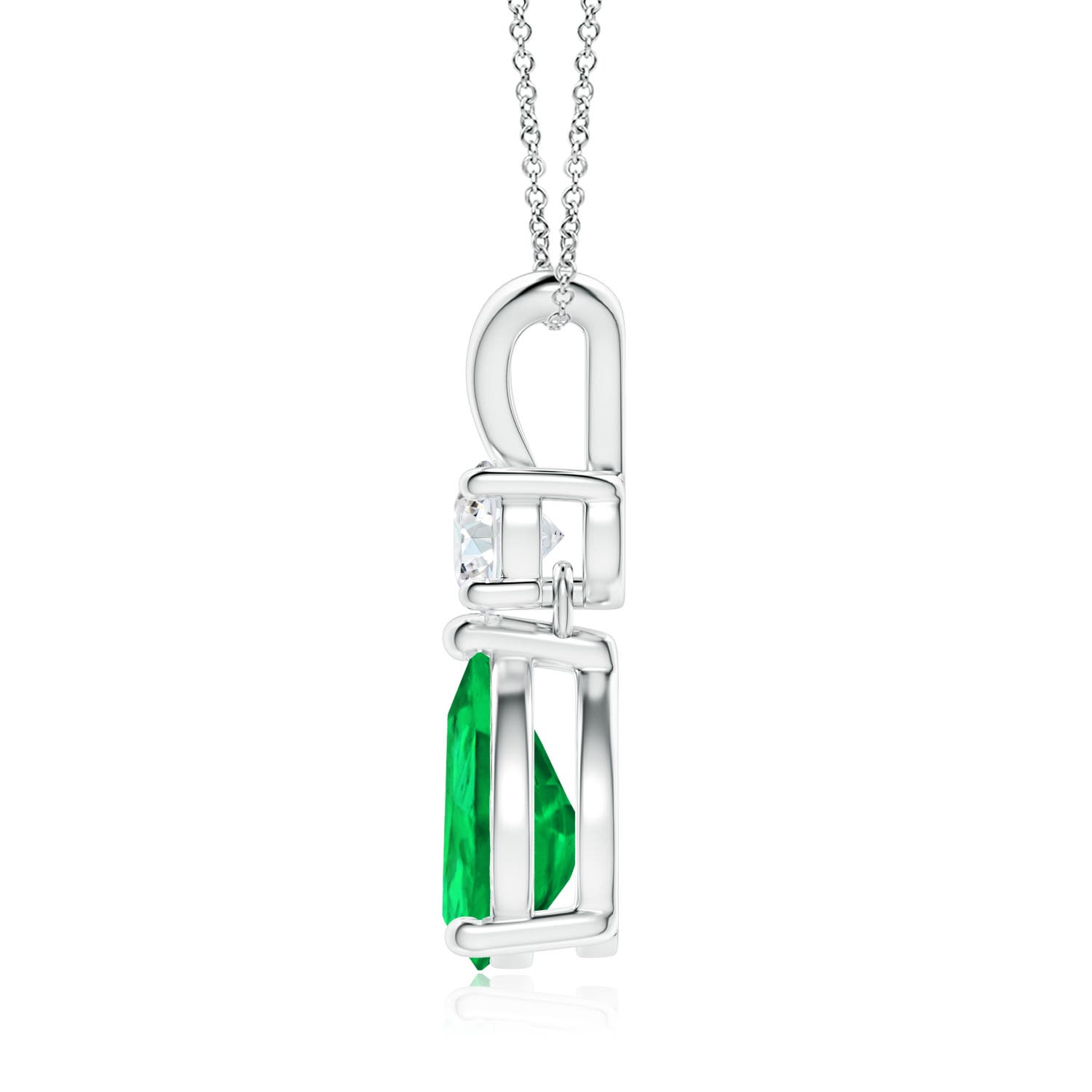 AAA - Emerald / 1.73 CT / 14 KT White Gold