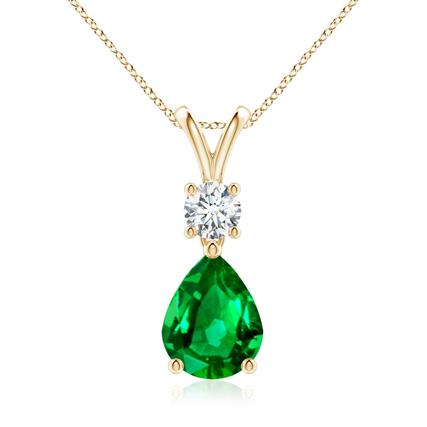 AAAA - Emerald / 1.73 CT / 14 KT Yellow Gold