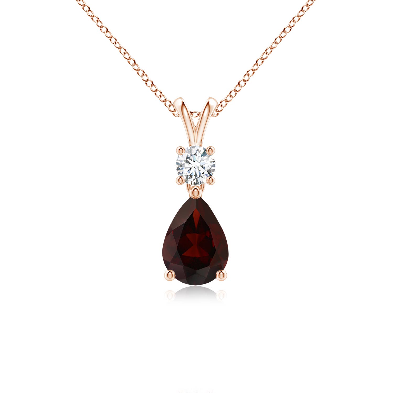 A - Garnet / 0.96 CT / 14 KT Rose Gold