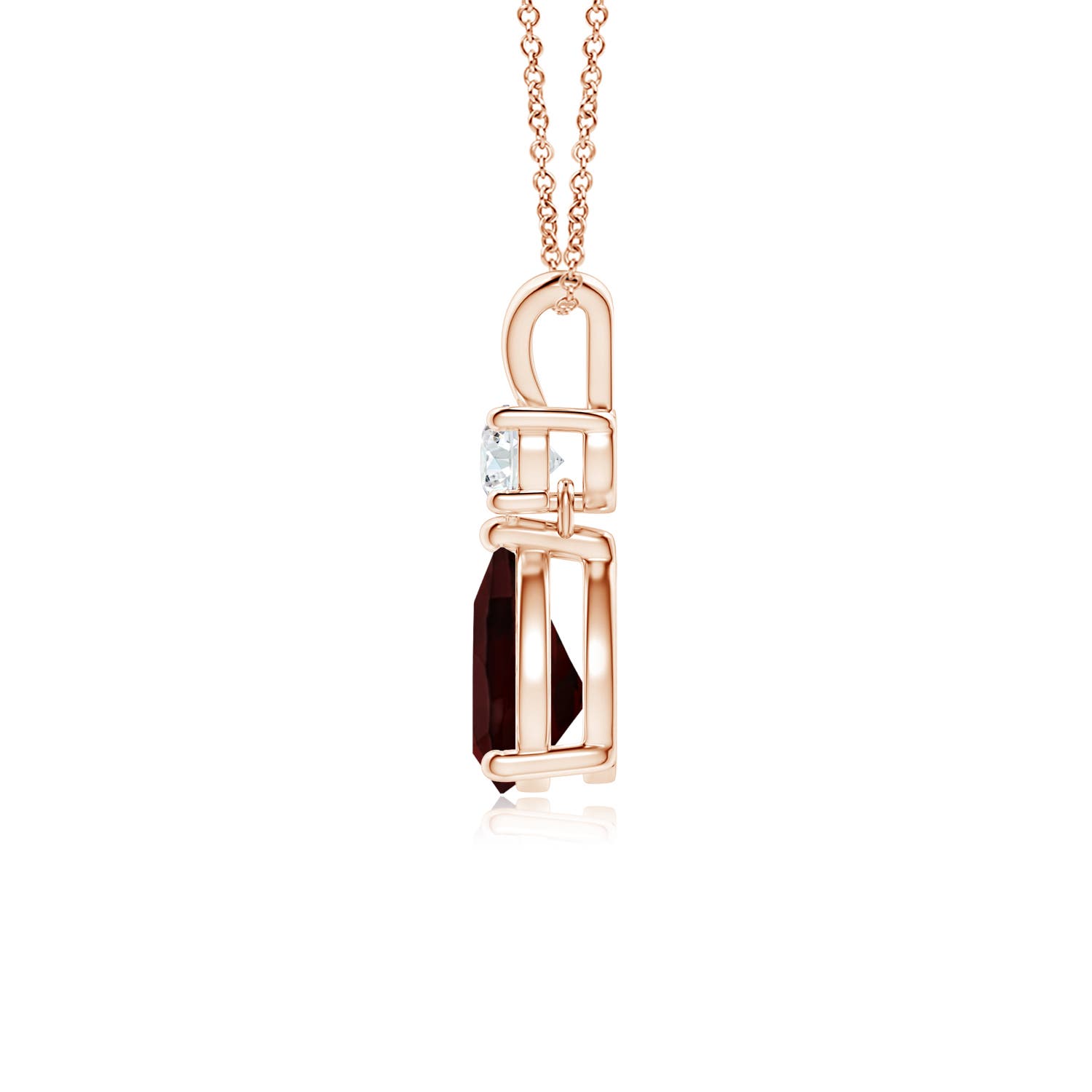 A - Garnet / 0.96 CT / 14 KT Rose Gold