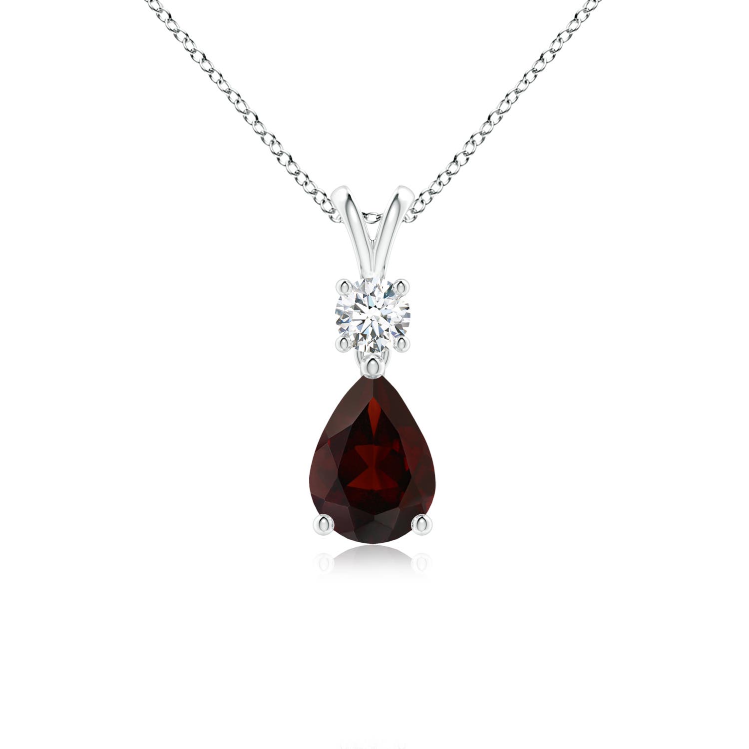 A - Garnet / 0.96 CT / 14 KT White Gold