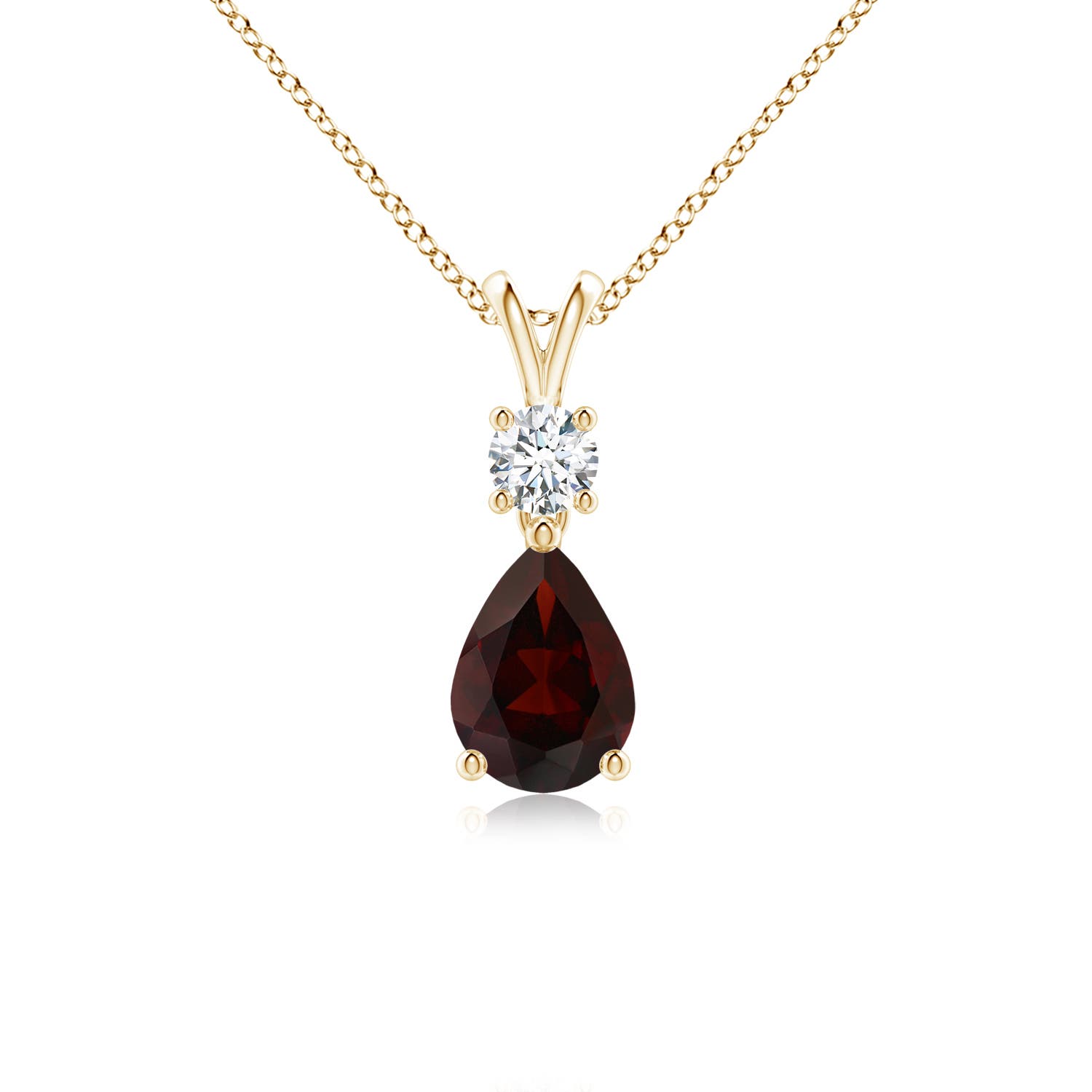 A - Garnet / 0.96 CT / 14 KT Yellow Gold