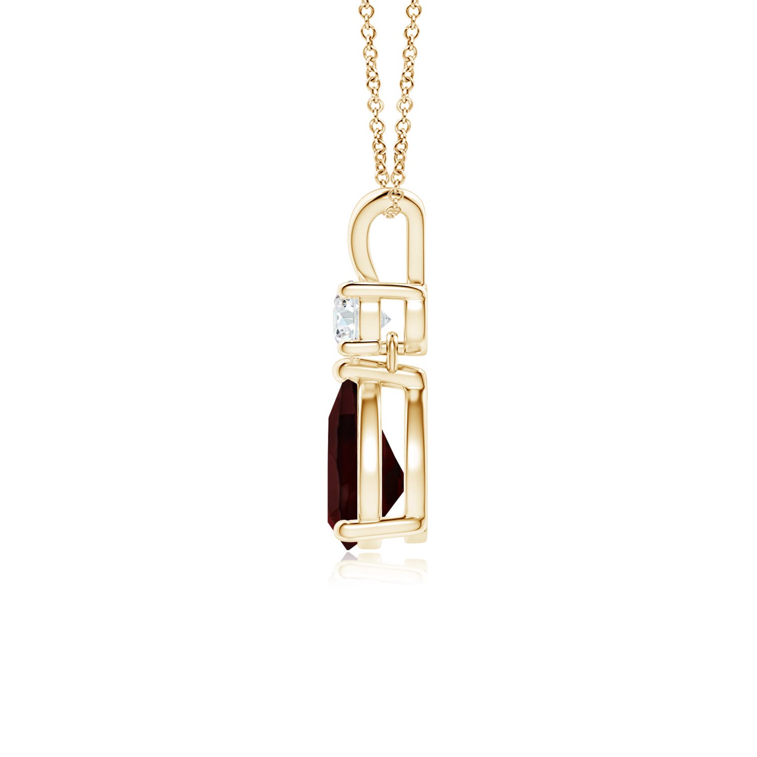 A - Garnet / 0.96 CT / 14 KT Yellow Gold