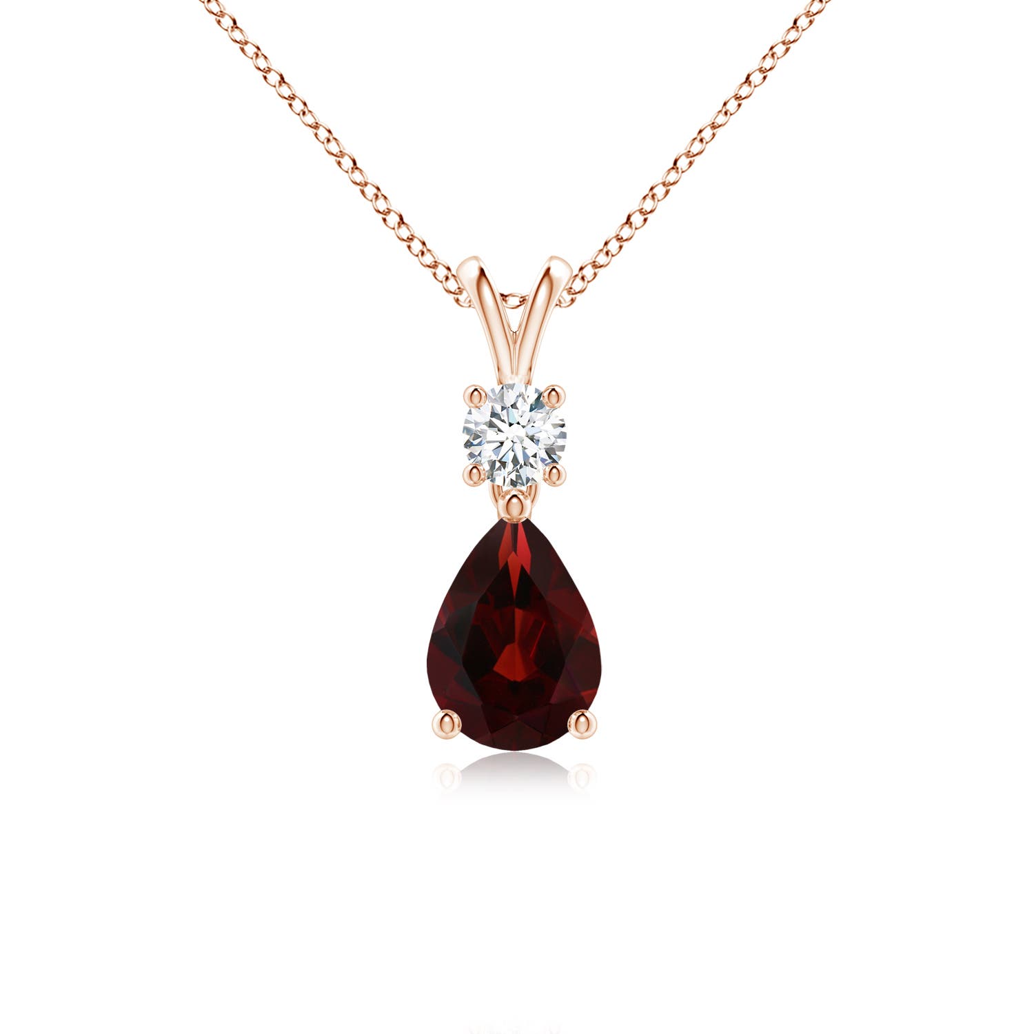 AA - Garnet / 0.96 CT / 14 KT Rose Gold