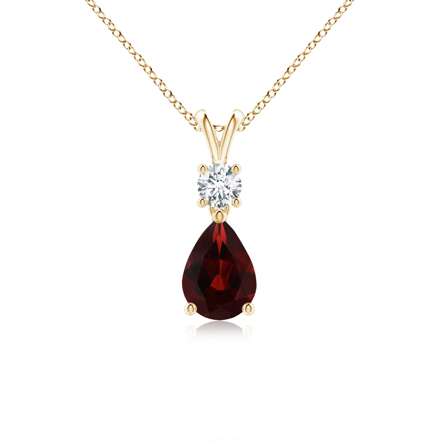 AA - Garnet / 0.96 CT / 14 KT Yellow Gold