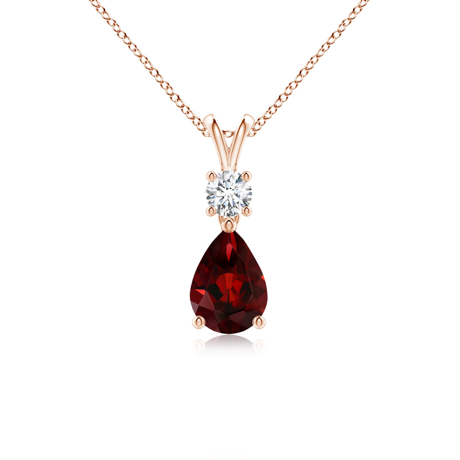 AAA - Garnet / 0.96 CT / 14 KT Rose Gold