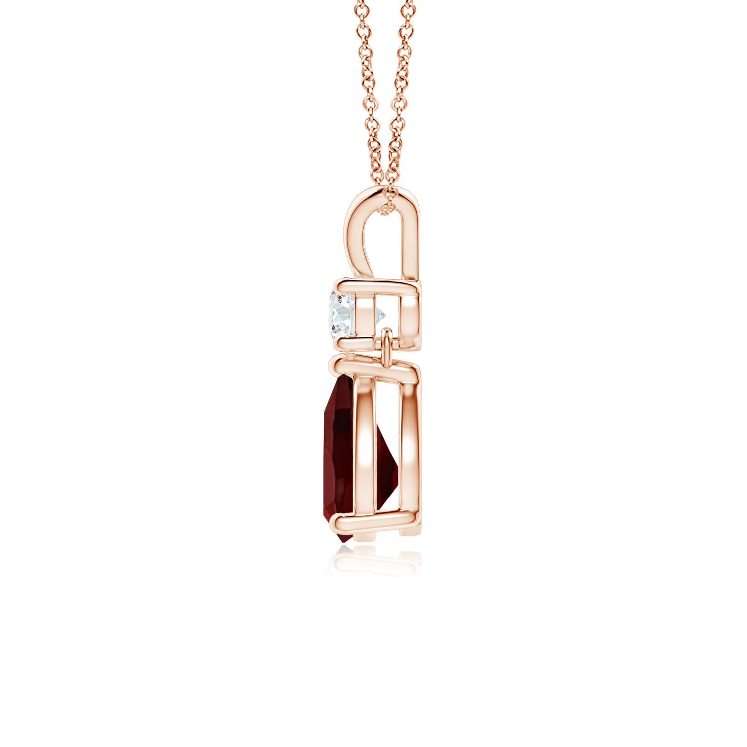 AAA - Garnet / 0.96 CT / 14 KT Rose Gold