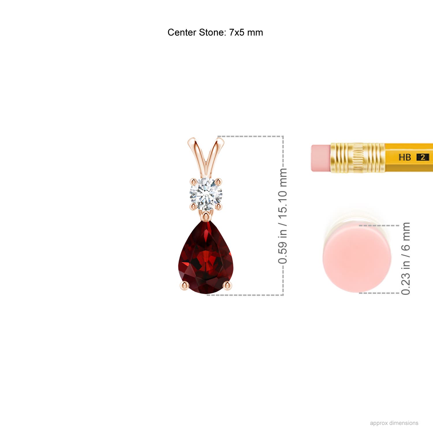 AAA - Garnet / 0.96 CT / 14 KT Rose Gold