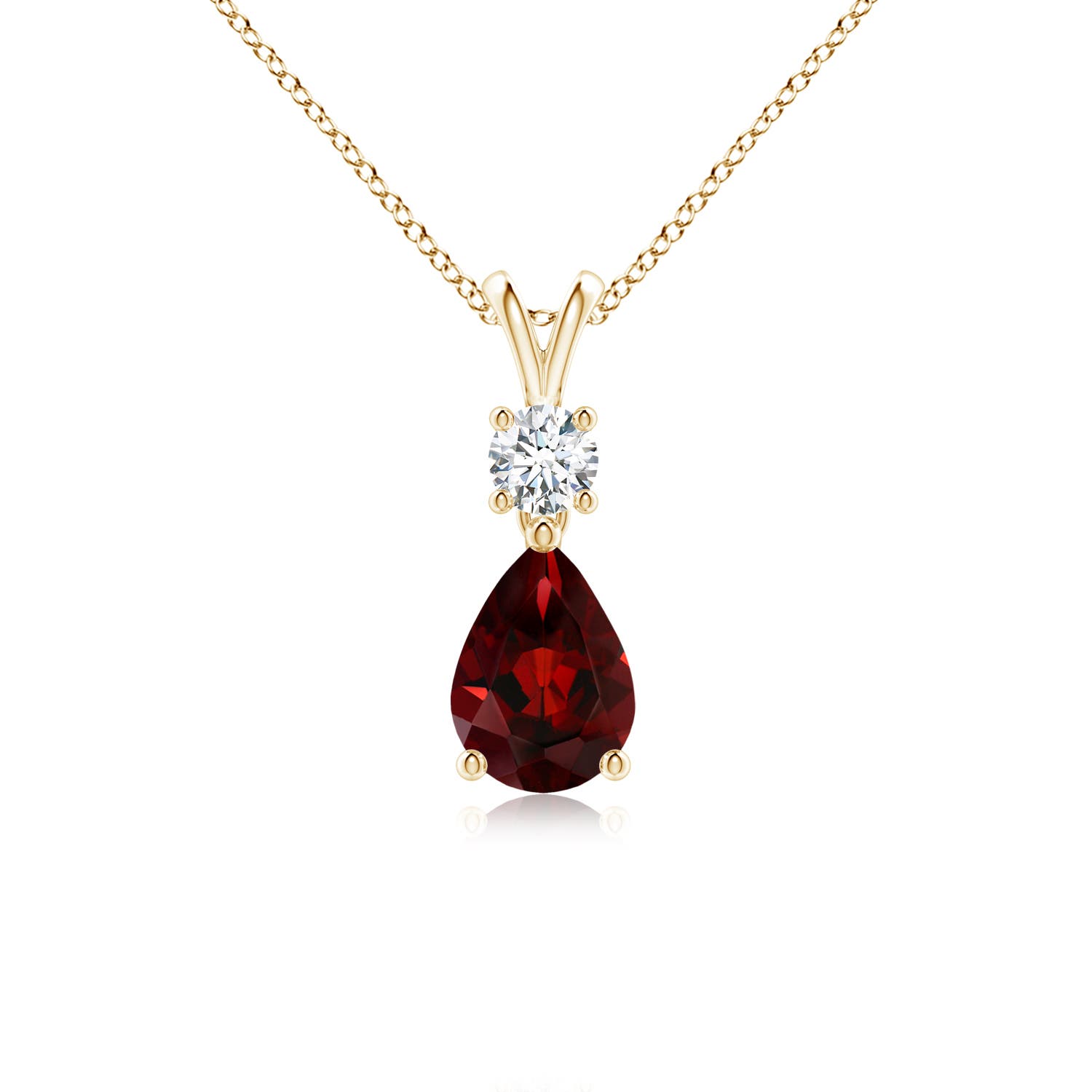 AAA - Garnet / 0.96 CT / 14 KT Yellow Gold