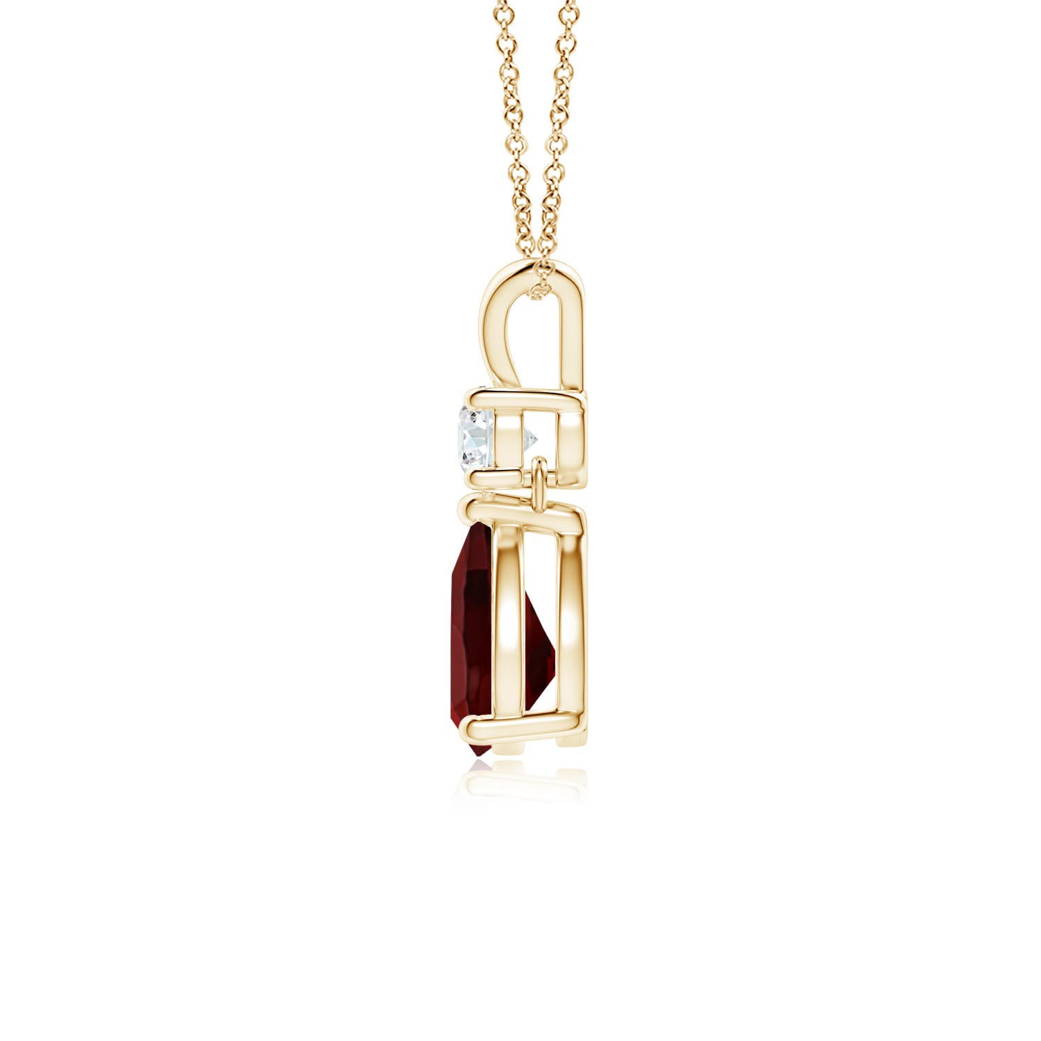 AAA - Garnet / 0.96 CT / 14 KT Yellow Gold