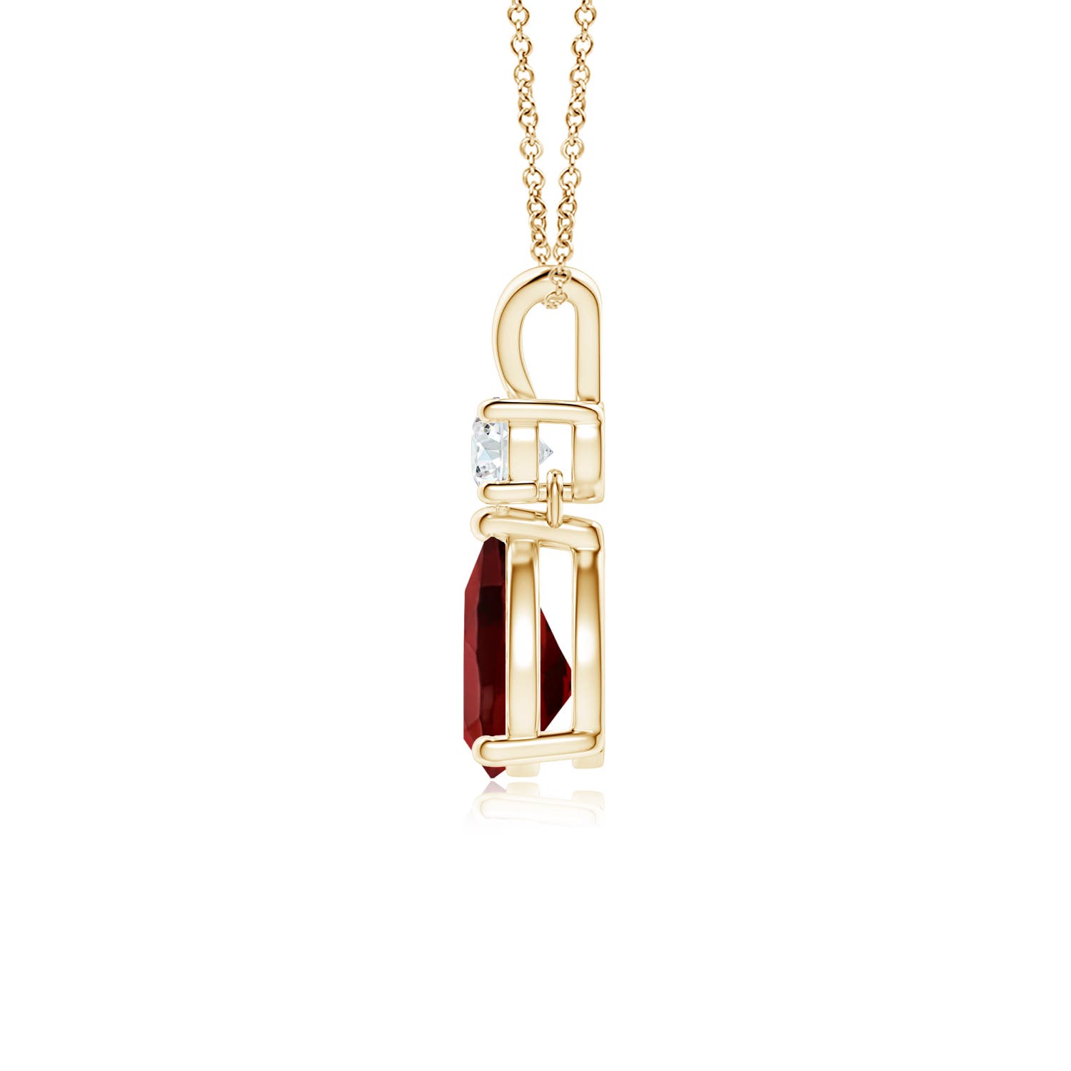 AAAA - Garnet / 0.96 CT / 14 KT Yellow Gold