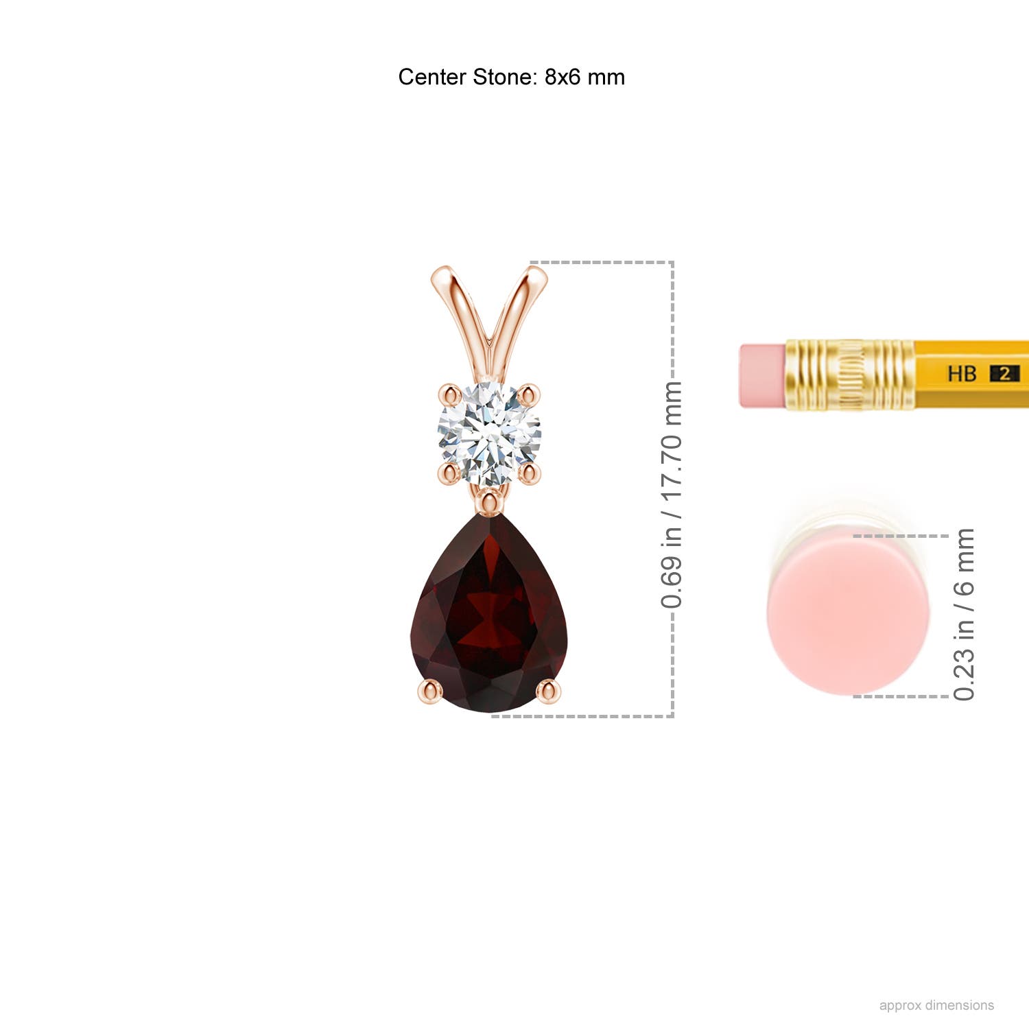 A - Garnet / 1.53 CT / 14 KT Rose Gold